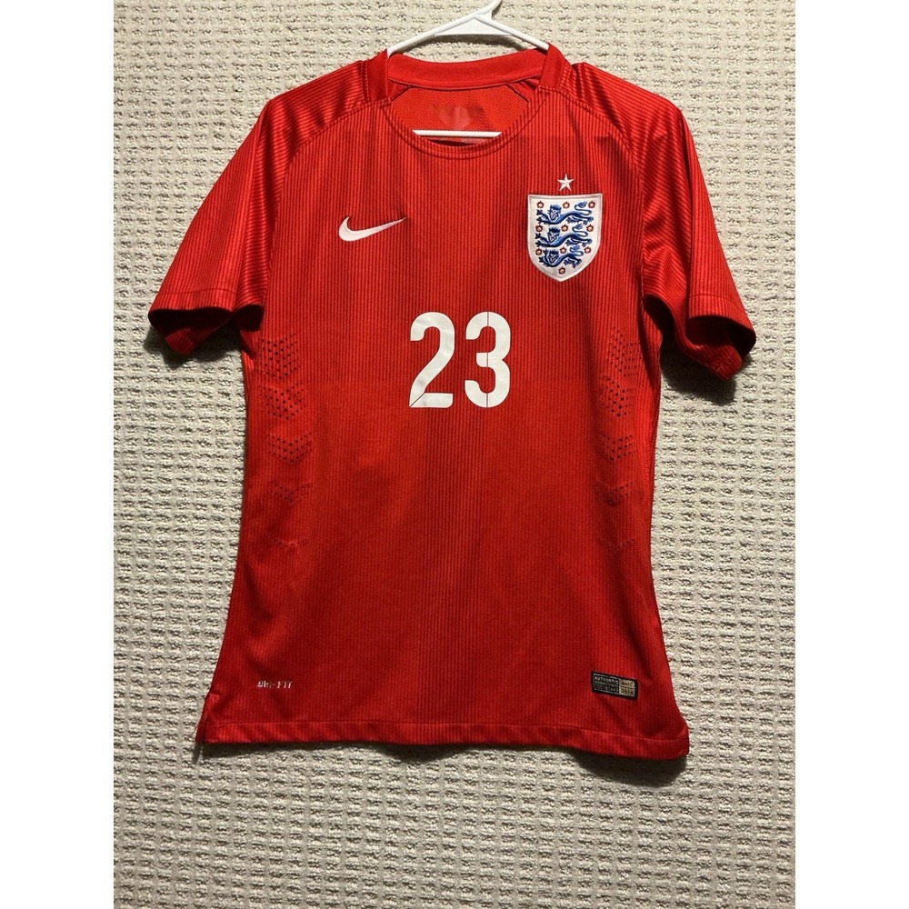 Nike England 2014 World Champion FIFA Away Jersey S Authentic 000195449 #23‎